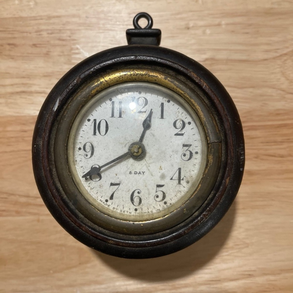 Antique Seth Thomas 8 Day maritime hanging clock